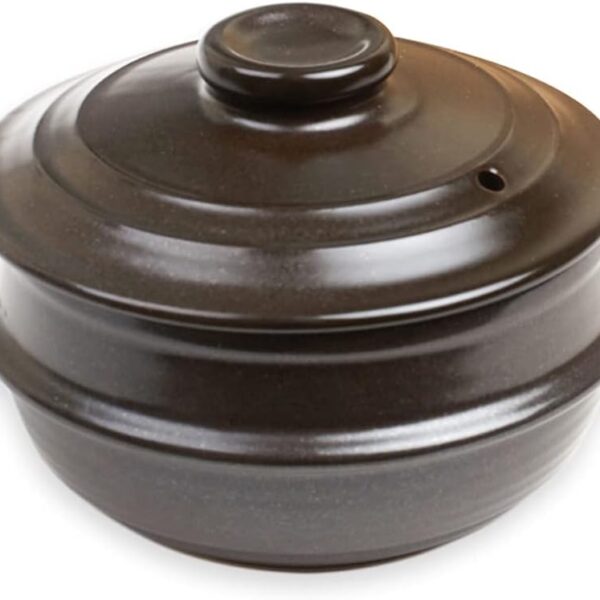 Dolsot Korean Stone Bowl with Lid (No Trivet)