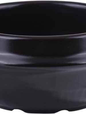 Korean Ceramic Dolsot Bowl, 37oz Large Sizzling Bibimbap Bowl, Heat Resistant Ceramic Pot for Soup and Stew, Serving Bowl for Authentic Crispy Rice, Black Glazed Finish