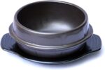 Korean Stone Bowl (Dolsot), Sizzling Hot Pot for Bibimbap and Soup - Premium Ceramic (Medium - No Lid)