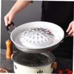 Korean Bbq Grill Pan Multi-function Grilling Tray for Outdoor Camping and Indoor Cooking Reusable Household Charcoal Grill Pan with Smooth Edges for Fish and Meat