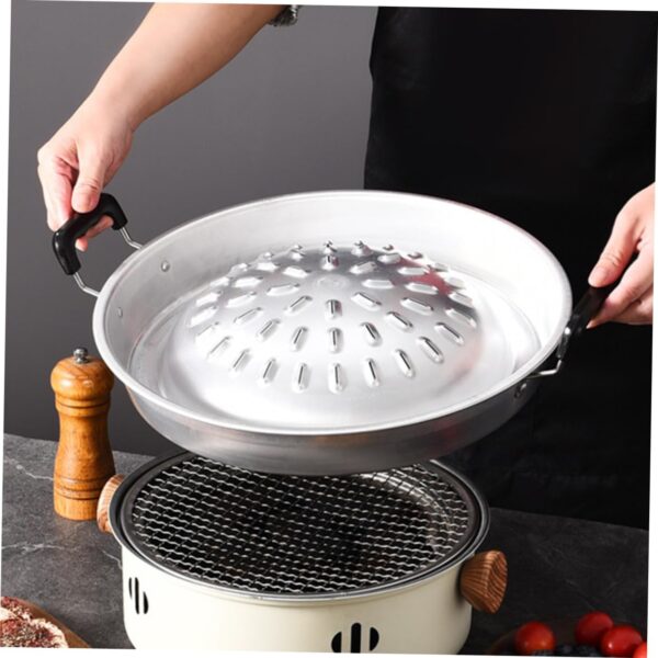 Korean Bbq Grill Pan Multi-function Grilling Tray for Outdoor Camping and Indoor Cooking Reusable Household Charcoal Grill Pan with Smooth Edges for Fish and Meat