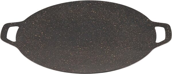 Thin Korean Grill Pan, 11 Inch Iron with Non-stick Coating Baking Tray on Heating Stove for Home, Party Travel and Outdoor (11.8 inch)