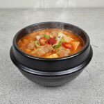 Korean Hot Pot Ttukbaegi 7 Inch Dolsot Clay Cooking Bowl, Direct Fire Safe Ceramic Casserole for Soup, Rice, Noodles, Microwave & Dishwasher Safe Stoneware Stew Pot, Made in Korea, 2.6 Inch Height