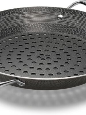 Hybrid Nonstick BBQ Grill Pan, Dishwasher-Friendly, BBQ and Oven-Safe Up to 900°F