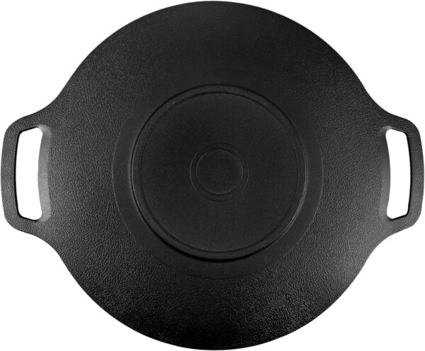 Korean Grill Pan with Nonstick 6-Layer Coating, 13" Round BBQ Griddle with Bag, Compatible for Induction, Gas Stove, Electric Cooktop, Indoor or Outdoor Grilling